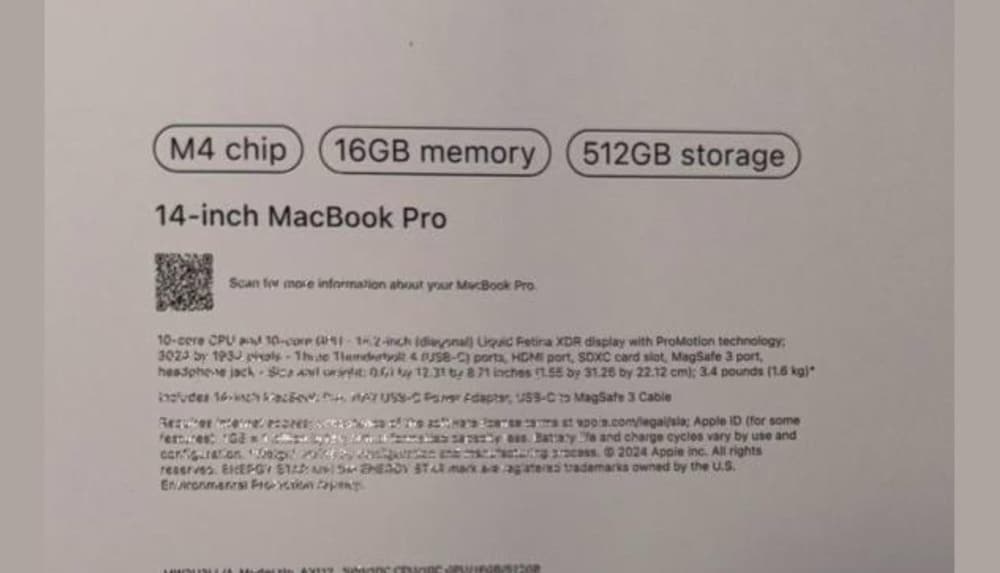M4 MacBook Pro Leak M4 MacBook Pro Leak