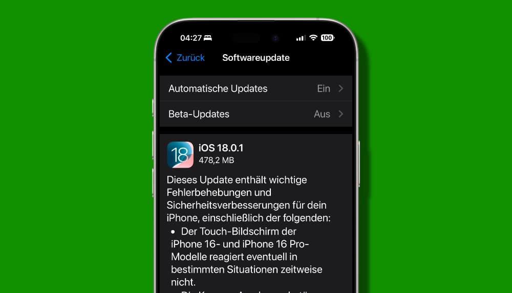 iOS 18.0.1 Update iOS 18.0.1 Update