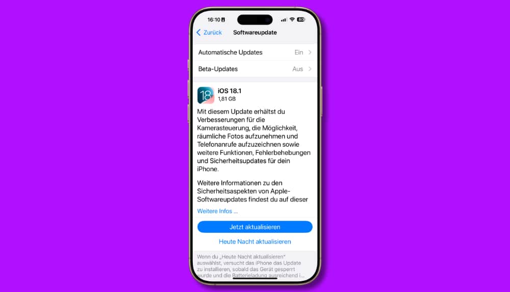 iOS 18.1 mit Apple Intelligence ist da, auch iPadOS 18.1 und macOS 15.1