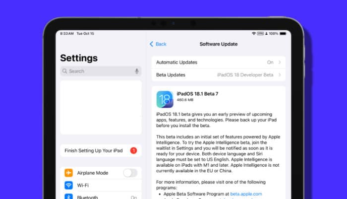 iOS 18.1 Beta Apple Intelligence