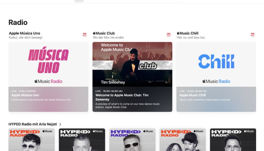Apple Music erweitert Live-Radio mit drei neuen globalen Sendern
