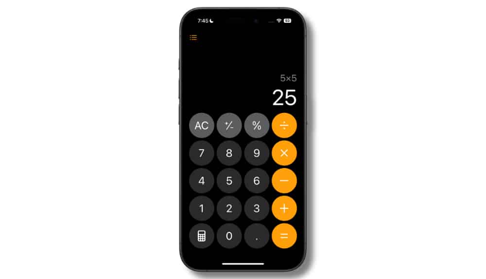 iOS 18.3 Bringt Rechenoperationen in der Taschenrechner-App zurück