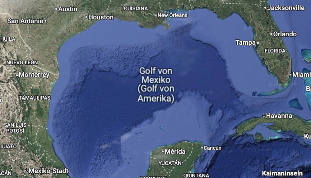 Google Ändert Namen des Golfs von Mexiko in „Gulf of America“