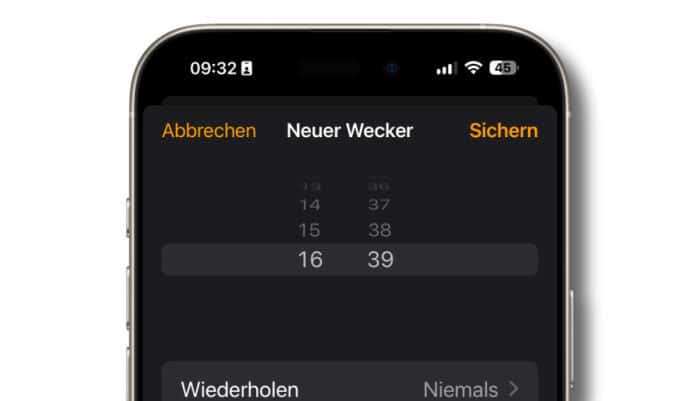 iPhone Alarm Picker