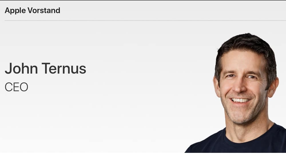 Porträt von John Ternus, CEO im Apple Vorstand.